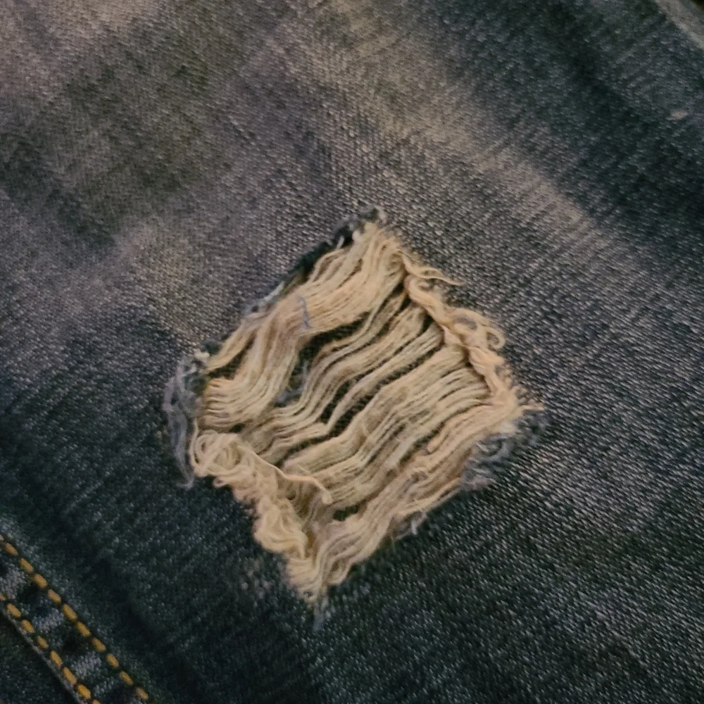 Aeropostale S 13 / 14 Dark Blue Distressed 💙 Denim Bayla Skinny 👖 - Picture 8 of 13